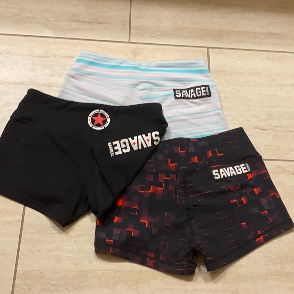 Savage Barbell Booty Shorts (3) Rare designs